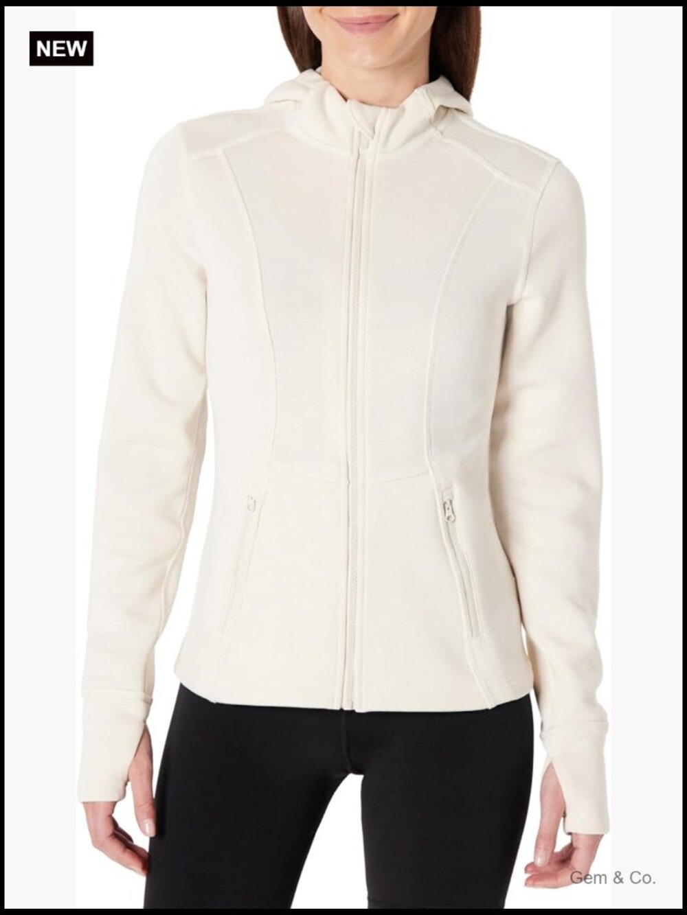 Fitted Active Sweat Zip Jacket with Hood